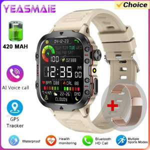 (HD1)Military Mens Smart Watch HD Bluetooth Calling Fitness Clock Monitor Waterproof Sports Smartwatch for Android & iOS Phones Jam Tangan Pintar Lelaki Tentera HD Panggilan Bluetooth Jam Kecergasan Pemantau Jantung Kalis Air Sukan Pintar Unt