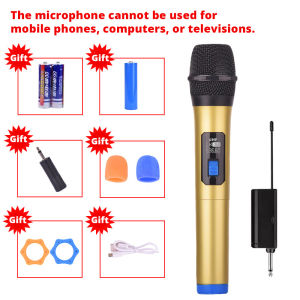 Micro không dây UHF Gốc Kép Cầm Tay không dây sạc lại được Mic Gia Đình KTV Cho Karaoke