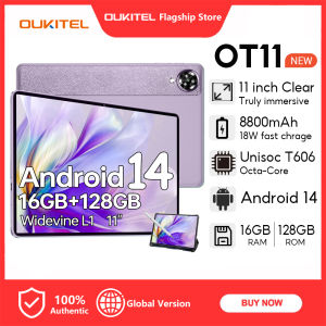 OUKITEL OT11 Tablet 11inch Crystal Clear Display 16GB+128GB 8000mAh Razor-Thin 13MP+5MP AI Camera 4G Tablets Face ID FM Android OTG
