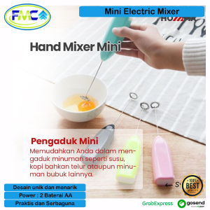 Hand Mixer Mini Pengaduk Telur Jus Kopi Stainless Mini Mixer Electric Whisk milk shake Serbaguna