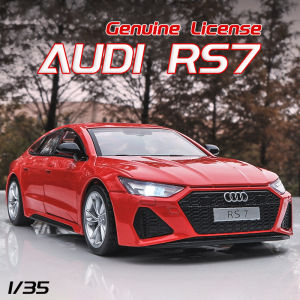 【RUM】1:35 Audi RS7 Alloy Car Model Light & Sound effect diecast car Toys for Boys baby toys birthday gift car toys kids toys car model car toys model collection