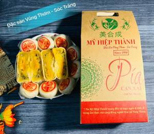 Bánh Pía Can Xại Trứng Muối Mỹ Hiệp Thành - Hộp 4 Cái 380g - Đặc Sản Vũng Thơm Sóc Trăng