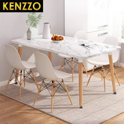 KENZZO Eames Dining Table With 4 CHAIRS / Set Meja Makan / Meja makan 4 kerusi