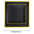 【Special Promotion】 White Plastic Plates - Premium White Square Plates Hard Plastic Dinner Plates Salad Dessert Plate For Party/wedding. 