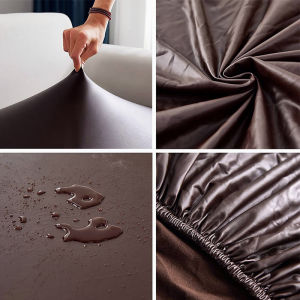 【SunnySpace】ผ้าคลุมเก้าอี้ PU ผ้าหุ้มเก้าอี้ยืดหยุ่น ถอดออกได้ ทำความสะอาดง่าย