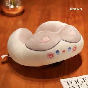 【Hug Cat】 Neck Support Travel Pillow Cushion Car Seat Headrest U Bantal Leher Cute Cartoon Neck Rest Protection U 形枕