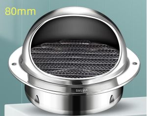 MaZhiDa 80/100/120/150mm stainless steel wall ventilation pipe ventilation exhaust grille cover outlet with exhaust mesh