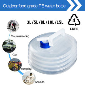 3/5/8/10/15L Collapsible Water Container Food Grade PE  Water Bucket Portable Foldable Water Bag for Outdoor Camping Hiking