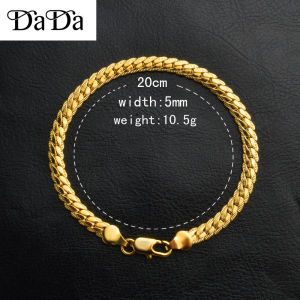 100% original pawnable 18k Saudi gold bracelet mens Cuban 5M horsewhip chain wedding jewelry gift for friends