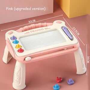 DREAMToy Meja Lukis Magnetik Edukatif Portable untuk Anak Usia 3-8 Tahun Papan Tulis Gambar Anak