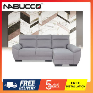 Nabucco N5013 Trend L Shape Sofa Set with Special L Design [Can Choose Casa Leather or Water Resistance FabricCow LeatherEasy Clean Fabruc][Delivery in West Malaysia Only]