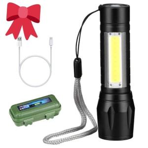 Senter Swat Mini Zoom Rechargeable Super Terang
