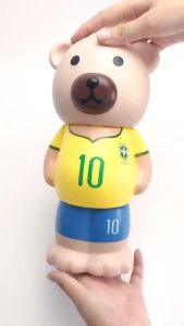 Creative Piggy Bank Wholesale Funny Cartoon Three-Section Bear Childrens Toy Savings Bank Removable Money