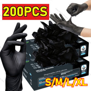 Disposable Nitrile Black Latex Gloves Cooking Wash Cycling Glove Household Antistatic Cleaning Gloves Hairdressing Nail Art Tool2026