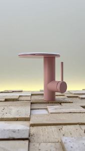 LDIES White Pink Basin Faucet Hot and Cold Bathroom Single Lever Brass Waterfall Sink Mixer Decked Green White Big Plate Sink Mixer 7T2N8
