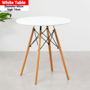 LALA Eames Round Table Modern Simplicity Negotiating Table Thickening White Dining Table Kitchen Meja Bulat Meja Makan 伊姆斯圆桌餐桌