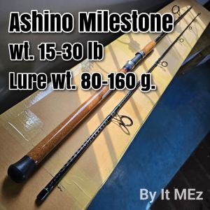 ของแท้ ราคาถูก ❗❗ คันเบ็ดตกปลา คันหน้าดิน กราไฟท์ IM8 Ashino Milestone Line wt. 15-30 lb. Lure wt. 80-160 G. Spinning