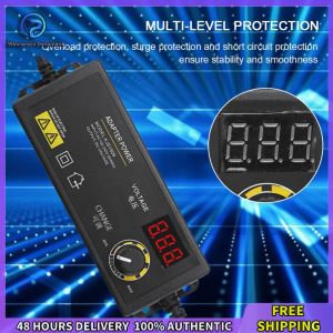 Winnereco Adjustable Power Supply 3-36V 60W with Digital Screen US Plug for Arduino Projects and Home Appliances