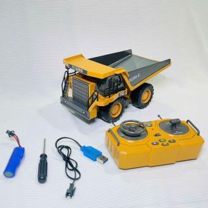 Xe Ben Điều Khiển Từ Xa 9 Kênh Nhiều Chức Năng Phát Âm ThanhTthùng Hợp Kim Sử Dụng Pin Sạc