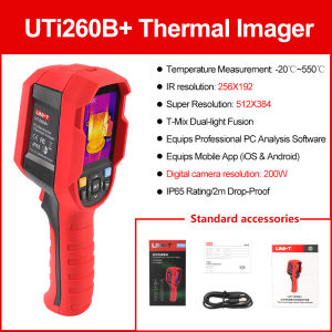 【2025 Newly Upgraded】UNI-T UTI1260B PLUS Thermal Imager UTI165B PLUS -20℃~550℃ Handheld Thermal Imaging Camera For Water Pipe Leak And Power Electrical IP65