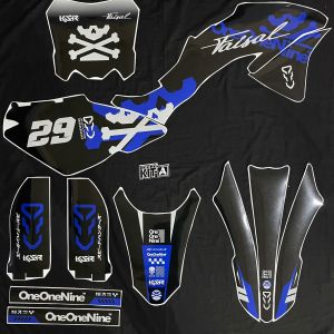 Decal kawasaki KLX 150 BF SUPERMOTO ELEGAN HITAM BIRU  D-A3-689 A3-358 A3-628