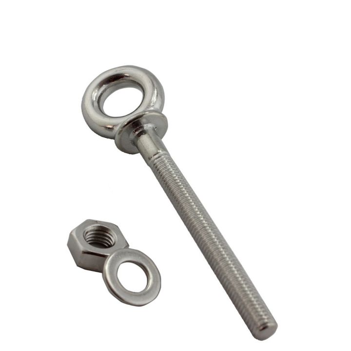 316 Stainless Steel HX Long Shoulder Lifting Eye Bolt With Nut M6 M8 M10 For Wire Rope Lifting