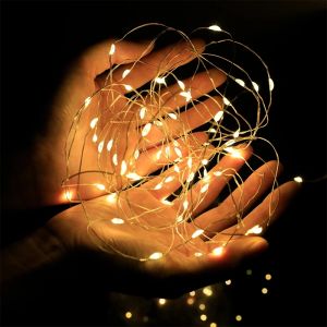 【Hibeautylife】Fairy Light New Year LED Christmas Light Waterproof Copper Wire String Light for Wedding Garland Party 1M Curtain Light