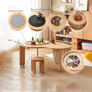 Solid Wood Childrens Desk Game Desk Toy Baby Toy Table Activity Table Sensory Toy