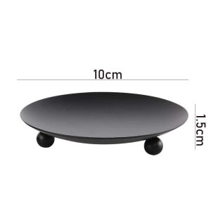Plated Iron Candle Holder Pillar Metal Plate Wedding Party Xmas Festival Candle Holder Home Decor