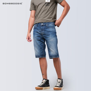Bombboogie Celana Jeans Pendek Pria K01 Series Medium Blue 41K01B3ML