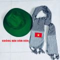 Khăn rằn thêu Cờ Việt Nam khổ 60cmx165cm, 55cmx120cm mừng lễ Quốc Khánh 2/9. 