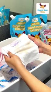 Moose Gear Baby Laundry Liquid Detergent 1000ml Fabric Softener Fabcon 500ml Bottle Cleanser 500ml