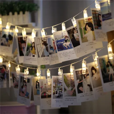 Clip Fairy Lights For Hanging Photos Pictures Cards And Memos LED Photo String Light 10 Clips