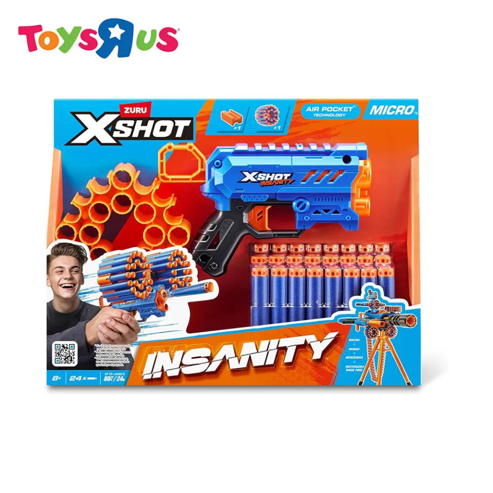 SHOOT AIR(モーガン・マッセン) Zuru X-shot Insanity Micro Air Blaster 24 Air Pocket Darts, Ages 8