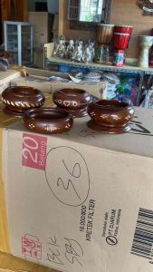 Asbak unik kayu jati ukiran