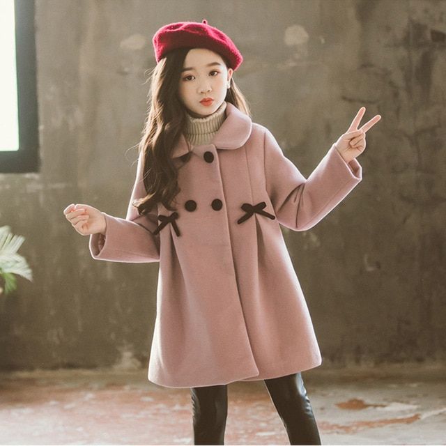 New Arrival Children Jacket for Girls Winter Wool Warm Overcoat Fashion Girls Clothes Kids Outerwear Autumn Girls Coat 4 6 8 10 12 13 Years Lazada