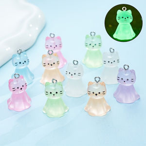 [ Buy one get five  Glow-in-the-dark cat Handmade Beaded ] Keychain Backpack Ornaments