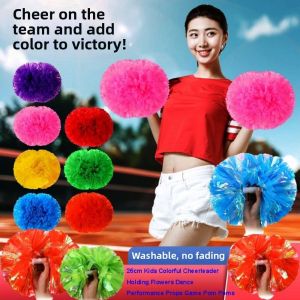 NALANILI Nhiều màu sắc Trò chơi trẻ em Pom Poms Đi nào đạo cụ! 26cm Đội trưởng cổ vũ cầm hoa PET Trận đấu thể thao bóng vocal Đồ dùng câu lạc bộ