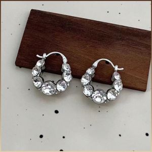 Earrings Light Luxury Sophistication Earrings Decoration Alloy Diamond Setting Selection Magnificent