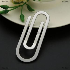 [COD] Abulaia Stainless Steel Pocket Money Clip Wallet Metal Steel Bill Clip Clamp Folder Clip Cash ID Credit Card Money Holder