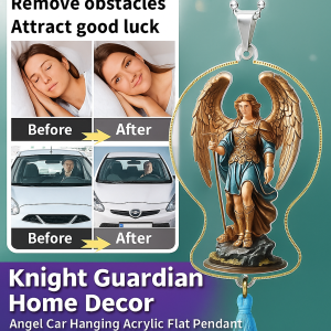 2025 Lucky Charm Angel Knight Dual Use Guardian Pendant Car Hanging Pendant Furniture Ornaments Lucky Amulet Simple Guardian Decorative Pendant Fashion Accessory
