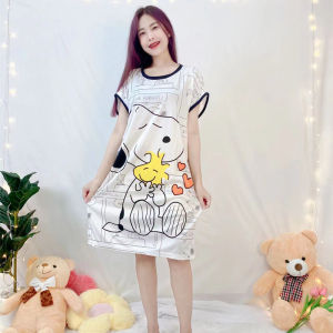 ชุดนอนผู้หญิง ชุดนอนผ้านิ่มโอเวอร์ไซน์เสื้อนอนสำหรับคนอวบ คนอ้วน ชุดนอนลายการ์ตูนน่ารักๆ แพ็คเกจรายบุคคล (สินค้าพร้อมส่ง)