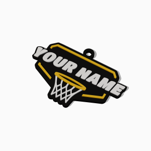 3D Printed Basketball Personalized Keychain Customized Name and Jersey Number Gift Ideas