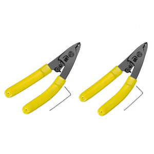 High Efficiency Professional Fiber Optical Stripping Tool Double Head Design Metal Construction For Networking Cables