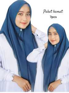 Paket 100ribu Dapat 7 Pcs Kerudung Zipper Polos Bisa Riquest warna