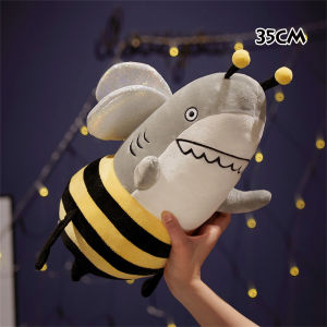 Shark Bee Anime Character Stuffed Toy Soft Baby Sleeping Pillow Plush Figure Toys for Kids Cute doll Big doll 65cm