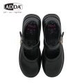 รองเท้านักเรียนหญิง ADDA 41T01-W1 NEWPRODUCT "รองเท้านักเรียน PU: พื้นที่ส่วนตัวในโลกของวัยรุ่น!  สร้างแรงบันดาลใจและสวมใส่ได้อย่างเป็นตัวเอง" รองเท้าหัวเหลี่ยม. 