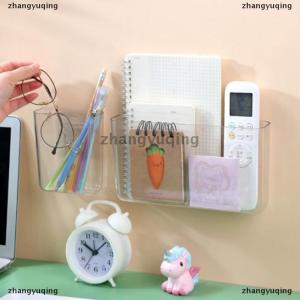 [COD] zhangyuqing Transparent Wall Storage Box Wall-mounted No Punch Bedside Racks Organizer Box
