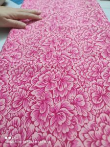 2m vải lụa lạnh in hoa văn lớn giả gấm - lụa Mango chính phẩm