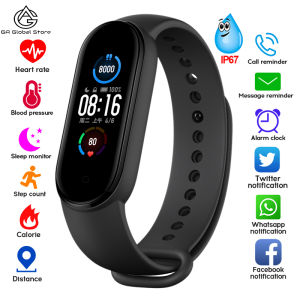 M5 Smart Bracelet Sports Fitness Bracelet ECG Heart Rate Blood Monitoring Call Reminder Waterproof Smart Band